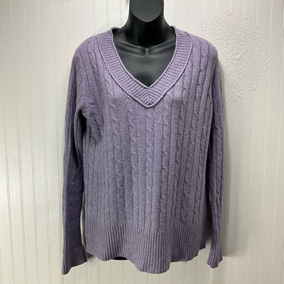 ANN TAYLOR LOFT Wool Blend V Neck Sweater - Picture 1 of 5